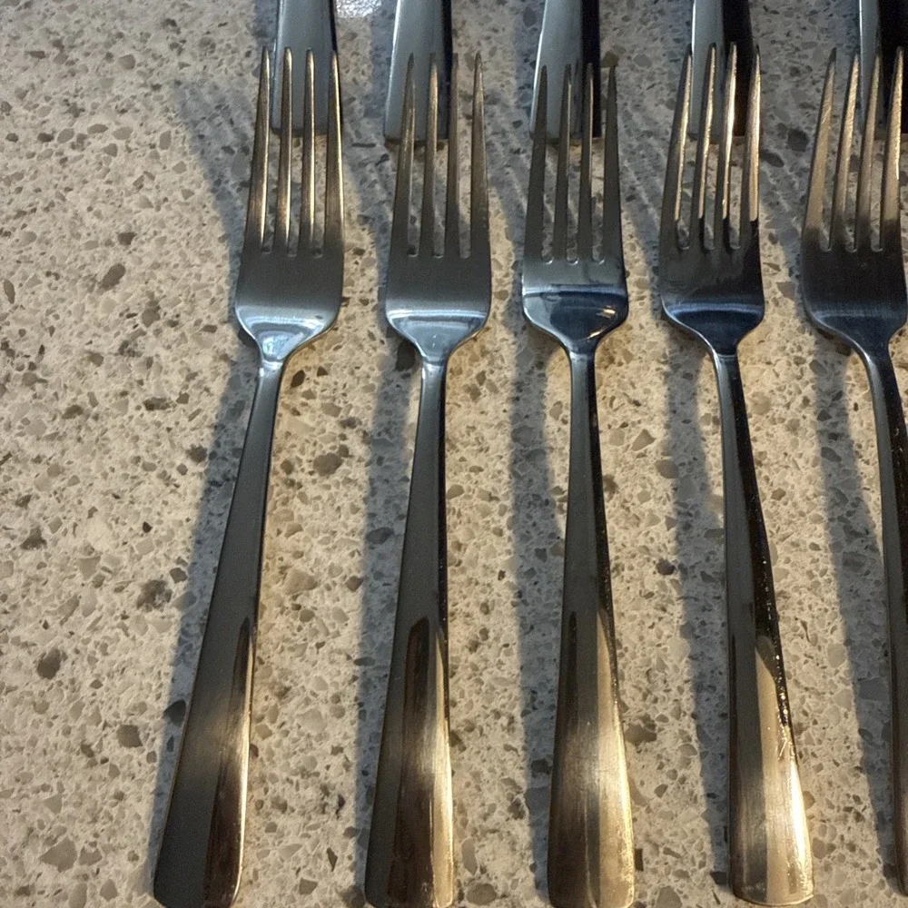Oneida ANDERSON/DOWNING Stainless Steel 6 Dinner Forks & 6 Salad Forks